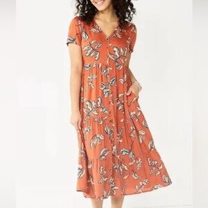 Sonoma Goods NWT Floral Midi Dress XS